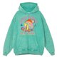thumbnail image 3 of Sudadera con capucha para hombre, estilo retro desgastado, con estampado de flores y hongos, estilo urbano, 100 % algodón, holgada y de gran tamaño, 3 of 5