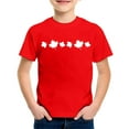thumbnail image 1 of Vêtements d'Été pour Bébé Garçon T-Shirt à Manches Courtes Décontracté pour Enfants Garçons et Filles Col Rond Ample Basique T-Shirt Enfant Rouge 3 Ans-4 Ans, 1 of 3