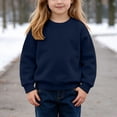thumbnail image 6 of SELONE Kids Crewneck Sweatshirt Plain Long Sleeve Shirts Fleece Liner Ribbed Cuffs Pullover Comfywear Clothes 1-13Y, 6 of 9