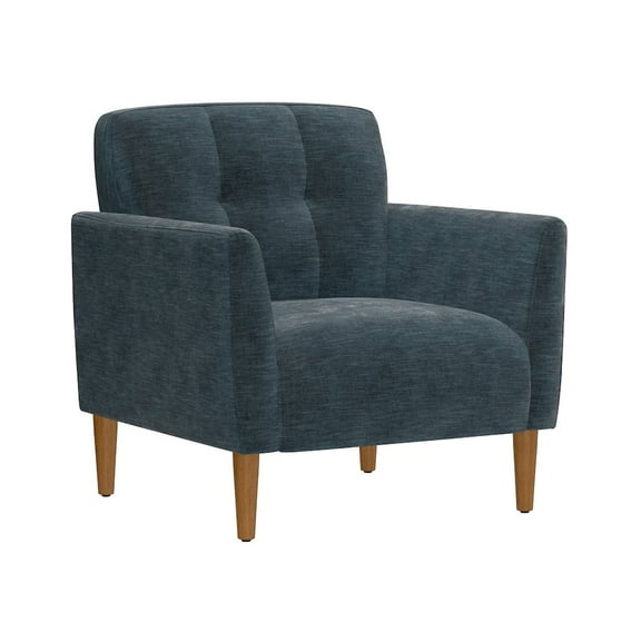Wallace & Bay Joanne Pacific Ocean Swivel Accent Chair with Button Tufting