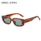 thumbnail image 3 of OEC CPO-gafas de sol cuadradas pequeñas para mujer, Montura de plástico, gradiente naranja, marca de moda, diseñador, UV400, 3 of 5