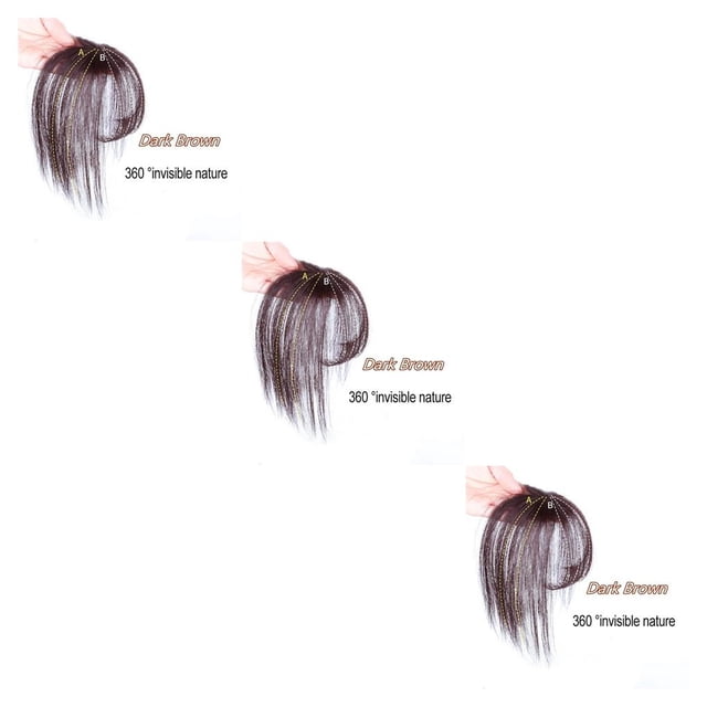 Seitruly Air Bangs Hairpieces Fibra de alta temperatura Hair Topper Extension Mujeres Fringe Hairstyle Accesorios para boda Daily Wear No.2 Type1 NO1 Seitruly CBP236757