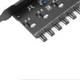 thumbnail image 2 of 12V 3Pin 4Pin 1 Knob 8 Channel Fan Speed Controller Stable and Accurate with Screws for Computer CPU Chassis SATA Interface, 2 of 3