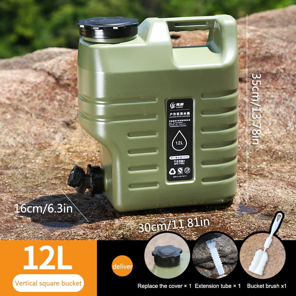 3.2 Gallon Water Containers with Spigot, BPA Free Water Jug, Water Tank, Multifunction Water Storage Containers for Camping Outdoor Hiking,Emergency Stroage