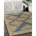 thumbnail image 3 of Ahgly Company Machine Washable Indoor Square Abstract Coffee Brown Area Rugs, 5' Square, 3 of 7