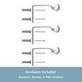 thumbnail image 5 of Kenney Davenport 48-86" Petite Café Adjustable Curtain Rod, 1/2" Dia., Brushed Nickel, 5 of 7
