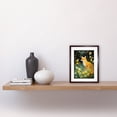 thumbnail image 2 of Fox Dream Floral Yellow Oil Painting Orange White Dreamscape of Lily Flowers in Spring Artwork Framed Wall Art Print 9X7 Inch, 2 of 5