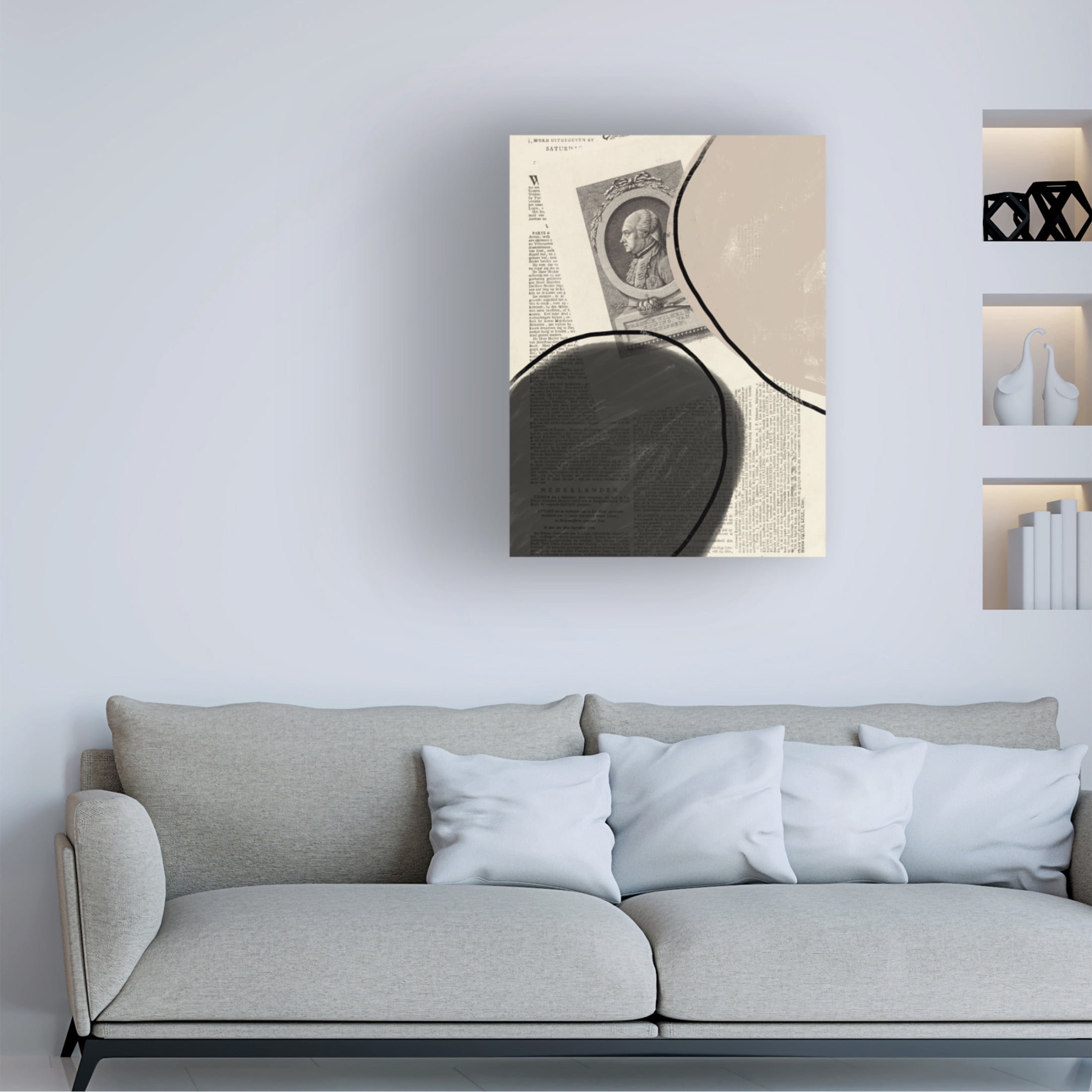 Trademark Fine Art Yopie Studio Abstract Paper VI Canvas Wall Art