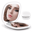 thumbnail image 4 of Espejo De Maquillaje Luz 1x /10x, Carga Usb, Portátil Viaje Blanco, 4 of 4