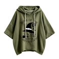 thumbnail image 5 of Halloween Hoodies for Women Drawstring 3/4 Sleeve Trendy Print Hoodie Fall Clothes Crewneck Sweatshirts Loose Fit Trendy Tops Winter Clothing Daily Travel Outfits, 5 of 5