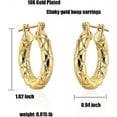 thumbnail image 6 of Gold Hoop Earrings 14K Gold Plated Huggie Hoops Twisted Croissant Earrings Small Hoop Earrings for Women Jewelry Gifts, 6 of 7