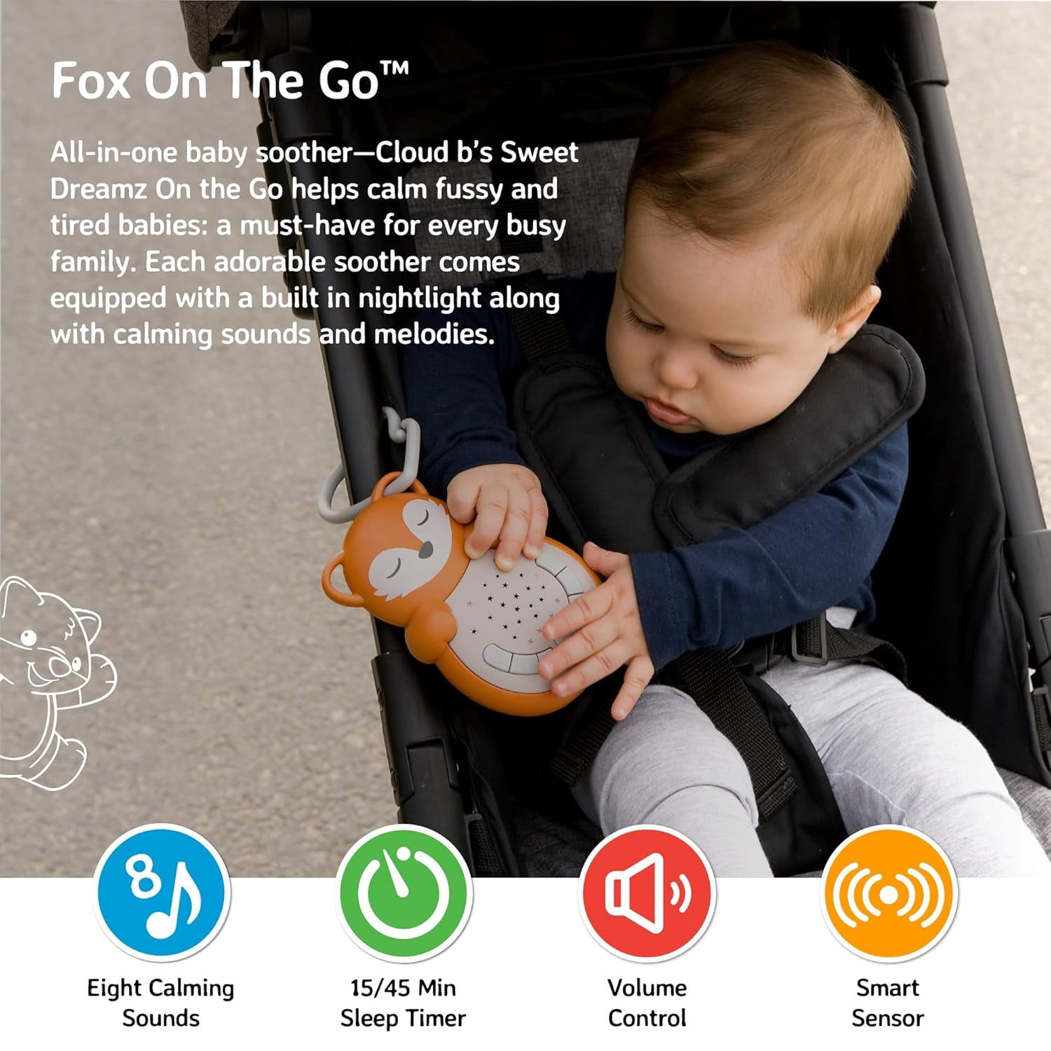 Cloud B - Sweet Dreamz On the Go - Fox Sound Soother, Nightlight