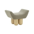 thumbnail image 4 of SAFAVIEH Couture Giancarlo Solid Boucle Modern Bench, Dark Brown/Natural, 4 of 6