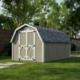 thumbnail image 2 of Little Cottage Co. 8x14 Classic Gambrel Barn with 4 ft. Sidewalls and Floor, Outdoor Wood Storage Shed Do-It-Yourself Precut Kit, 2 of 14
