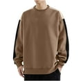 thumbnail image 2 of PNTUTB Men's Fashion Crewneck Sweatshirts Color-blocking Long Sleeve Casual Loose Pullover Shirt, 2 of 6