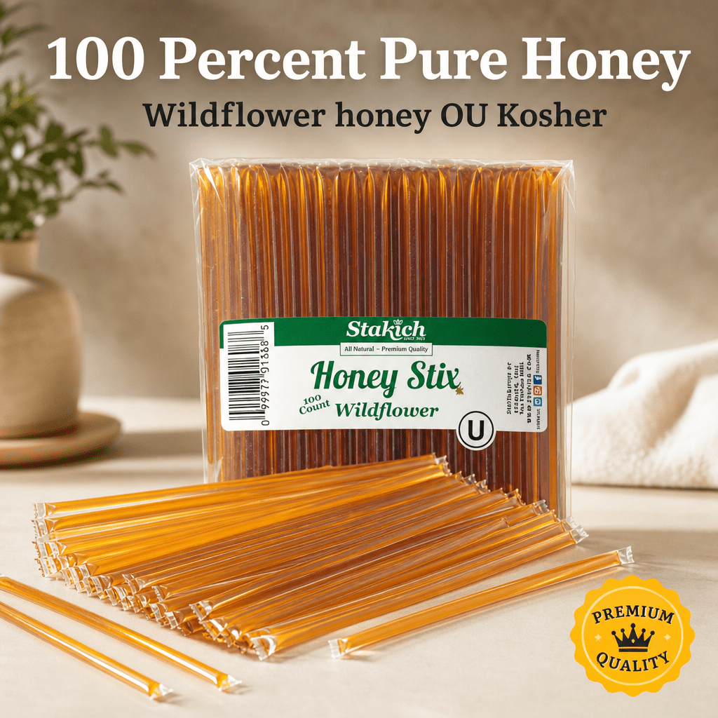 Stakich Wildflower Grade A Honey Stix - Case of 2,000