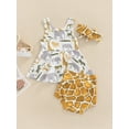 thumbnail image 5 of Bagilaanoe 3PCS Toddler Infant Baby Girls Summer Outfits Animal Print Ruffle Tank Tops Shorts Headband Set, 5 of 9