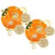 thumbnail image 1 of IDEANATEGRATE 2Ud Decorativos Para Servilletas Con De Carro De Calabaza Para Banquetes, 1 of 6