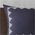 thumbnail image 4 of JERFIT Navy Ikat Chevron Quilt Set Queen, 3-Piece Printed Cotton Bedspread with Shams, Modern Bohemian Bedding, 4 of 10