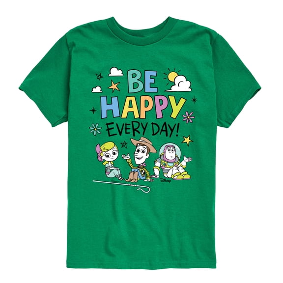 Disney - Be Happy Every Day Boys' Short Sleeve Graphic T-Shirt