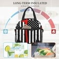 thumbnail image 4 of Disketp Firefighters USA Flag Lonchera Térmica para Mujer y Hombre, Bolsa de Almuerzo Reutilizable e Impermeable para Trabajo, Viajes y Picnic, 4 of 7