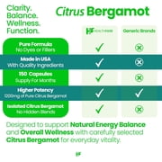 HealthFare Citrus Bergamot 1200mg | 150 Capsules | Non-GMO, Gluten-Free, Vegan | Made in the USA