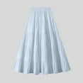 thumbnail image 4 of vigerkar Women's A-Line Bow Elastic Waist Midi Skirt Fairy Flowy Tulle Pleated Tiered Party Long Skirts 2025 Blue, One Size, 4 of 9