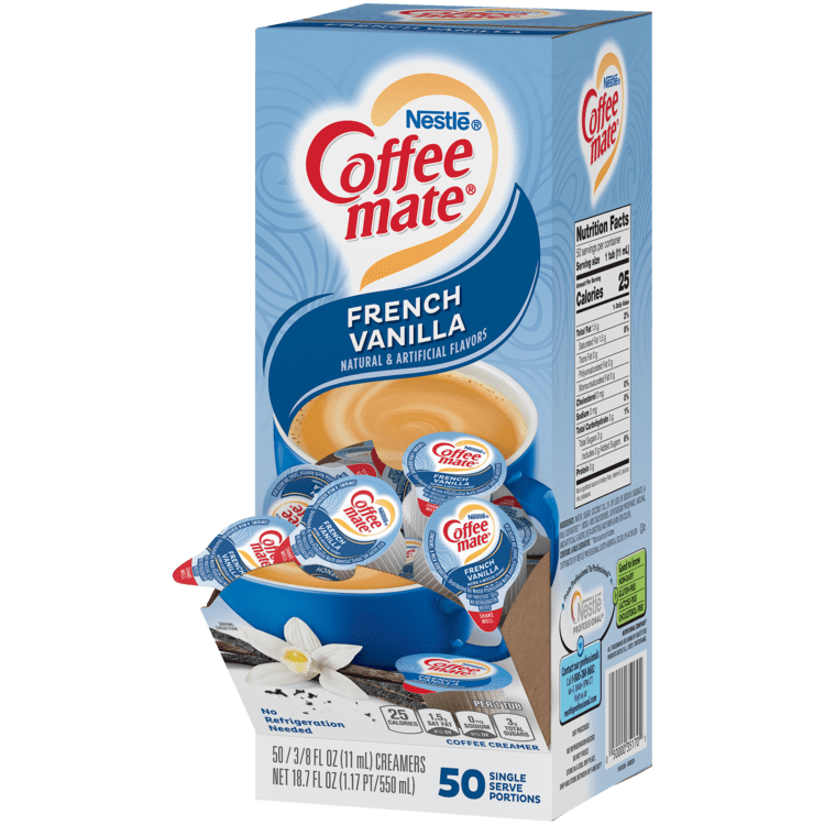 Coffee Mate French Vanilla Liquid Coffee Creamer Singles, LactoseFree