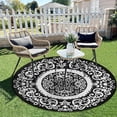 thumbnail image 5 of Aonewoe Round Outdoor Rugs 8Ft Waterproof Patio Plastic Straw Rug Reversible Camping Carpet Indoor Outdoor Area Rug for Patio,Deck,Balcony,Picnic,Beach,Outside, 5 of 10