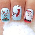 thumbnail image 4 of Calcomanías para decoración de uñas navideñas, calcomanías para uñas navideñas con relieve estereoscópico 5D, 4 of 5