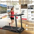 thumbnail image 4 of Simpfree Treadmill with Desk, 300lbs Folding Treadmill, Running Machine with Incline, App, Bluetooth Speakers, LED Monitor, 64 Programs, 0.6-7.5MPH, 4 of 9