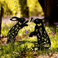 thumbnail image 2 of Estacas de metal para tulipanes de conejo, estacas decorativas para jardín, decoración de jardín de conejo de 15 pulgadas, patio de silueta de conejo negro (conejo), 2 of 5