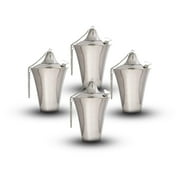 Legends International Kona Style Tabletop Tiki Torch Smooth Nickel - 4 Pack