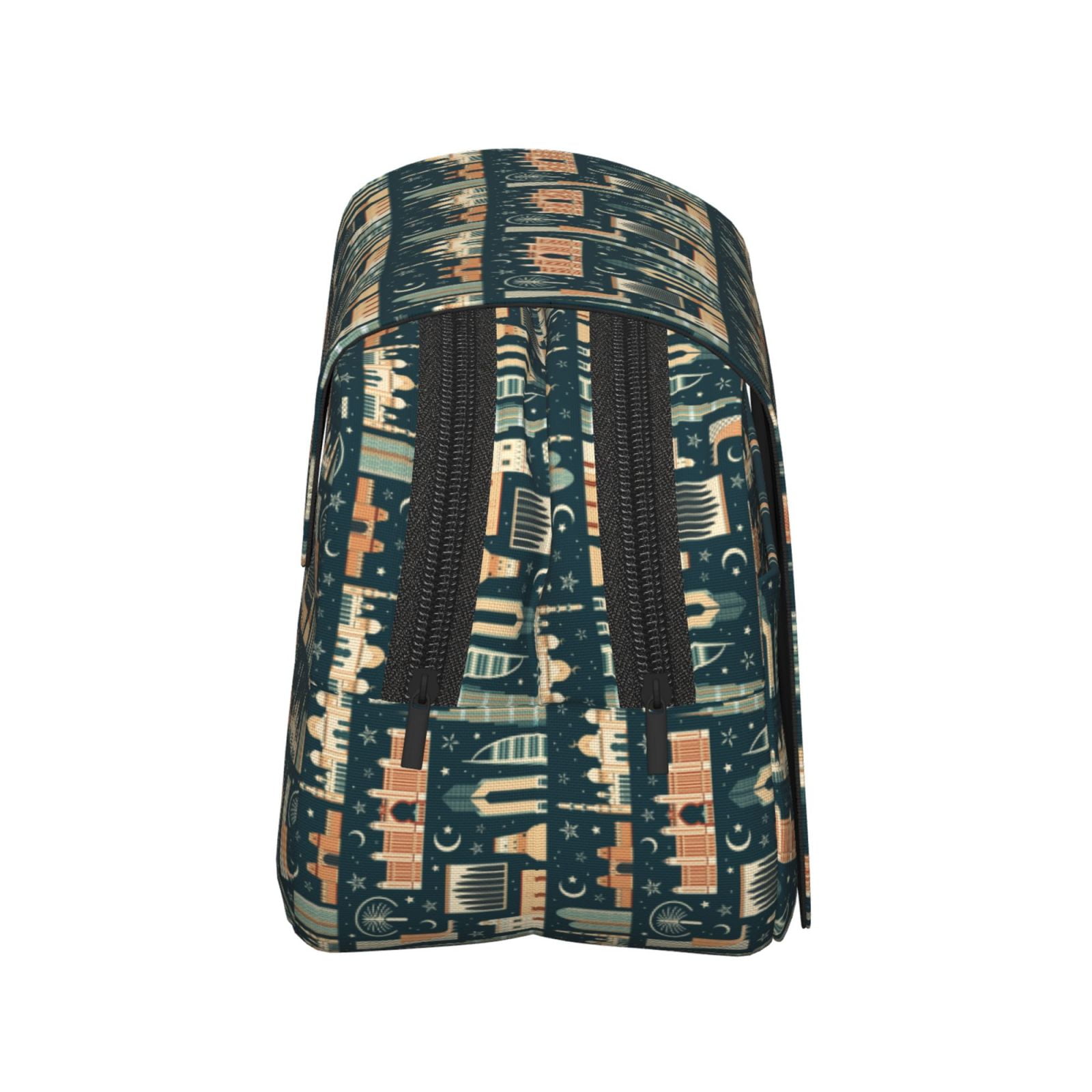 Rateoe UAE Travel1 1 Pattern Double Clamshell Pen Case, Storage Organizer with Two Zipper Compartments– Holds Up to 50 Pencils & Pens