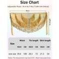 thumbnail image 7 of FEOYA Womens Belly Dance Hip Fringe Scarf Latin Dance Hip Scarf with Tassels Sequins Wrap Scarf Skirt for Music Festival Rave Party Clothing Gold, 7 of 7
