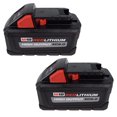 thumbnail image 1 of Paquete de baterías MilwaukeeTool M18 de iones de litio 6.0 Ah (paquete de 2), 1 of 1