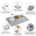 thumbnail image 4 of Qweryboo Triple Cat Bowl Raised Cat Bowl,Elevated Cat Bowls Water and Food Bowl Set with Water Dispenser,3-In-1 Dog Cat Bowls Whisker Friendly Wet/Dry Food Bowl for Cat, 4 of 8