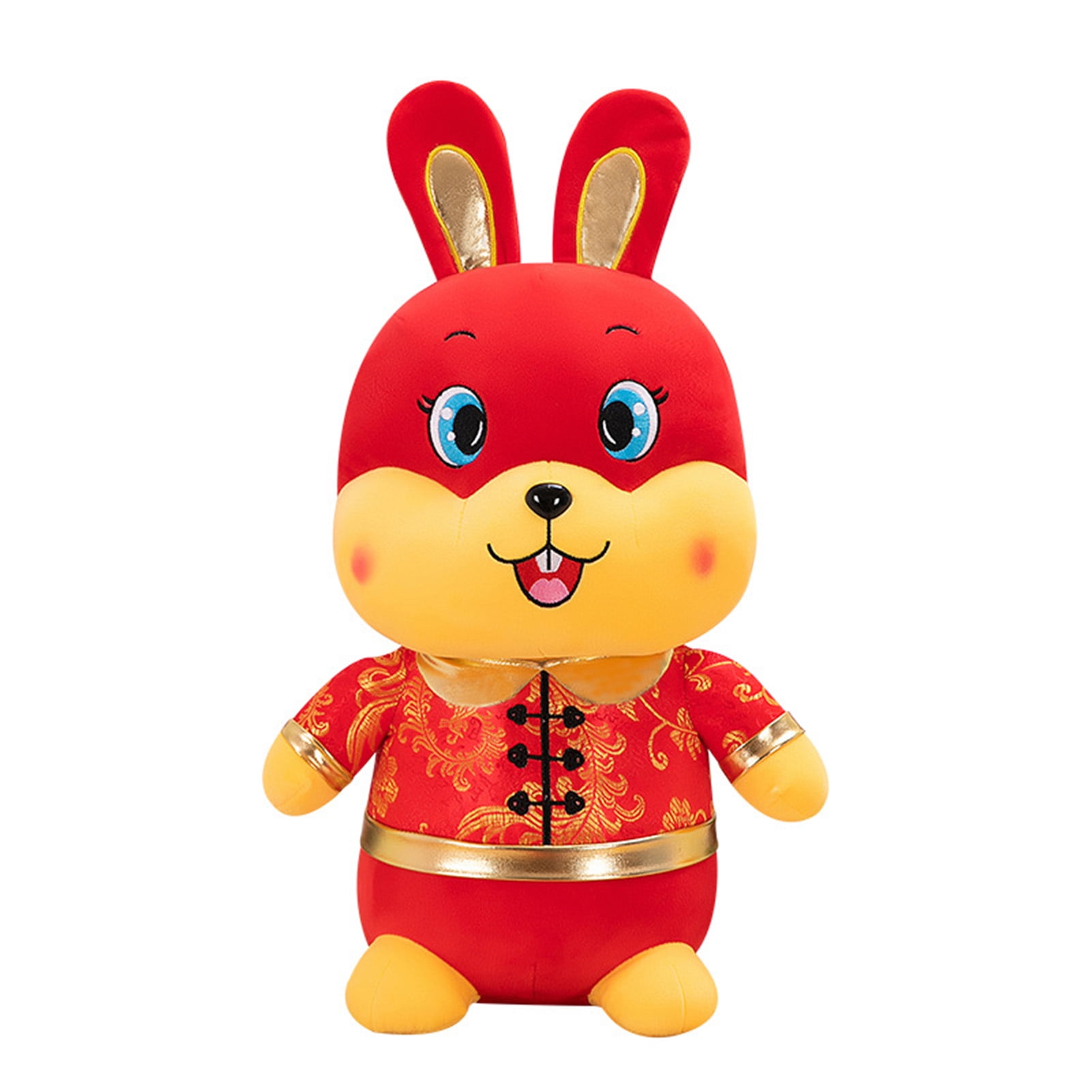 LIWEN Rabbit Year Mascot Doll Plushies Lucky Red Tang Suit Chinese Style Cute Home Decoration