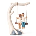 thumbnail image 1 of Estatua romántica para pareja, columpios y besos, decoración del hogar, 1 of 7