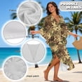 thumbnail image 4 of XYZCANDO Women Kaftan Dresses Plus Size V-Neck Batwing Sleeves Beach Cover Up Caftan Dress Swimsuit Coverup for Women Duck Camo Bathing Suit Coverups Swim Cover Up Beach Wear, 4 of 7