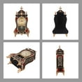thumbnail image 2 of JINGT Table Clock Vintage Style Analog Display Clock Table Clock Vintage Design Brown+Red, 2 of 5