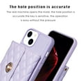 thumbnail image 3 of Nalacover Crossbody Wallet Case for iPhone 15 with Shoulder Strap Lanyard, Elegant Premium PU Leather Card Slots Cover with Metal Lock Button Silicone Shockproof Case, Lightpurple, 3 of 7