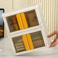 thumbnail image 5 of EARKITY Collapsible Storage Bins with Lid, Stackable Storage Bins, Stationery Storage Box, Plastic Storage Cabinet for Easy Storage and Organization, Folding Storage Boxes for Bedroom Living Room, 5 of 7