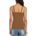 thumbnail image 5 of Sociala Women's Shelf Bra Tank Top Adjustable Wide Strap Cotton Camisole Casual Wear, 5 of 5