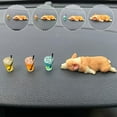 thumbnail image 5 of Cartoon Resin Car Ornaments for Decoration with Sleeping Corgi and Lemon Tea Designs, 5 of 7