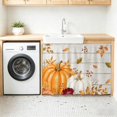 thumbnail image 2 of Orange White Pumpkin Fall Small Sink Skirt, Bathroom Vanity Cabinet Adhesive Curtain, Thanksgiving Wooden Autumn Leaves Utility Under Sink Cover Decorative Kitchen Cabinet Curtains 10"x11", 2 of 8
