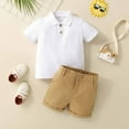 thumbnail image 2 of Toddler Boy Outfits Set Solid T-Shirt And Shorts Set Pullover Baby Summer Clothes Spring Outfits For Boys 18-24 Months Cute&nbsp;Boy&nbsp;Clothing, 2 of 8