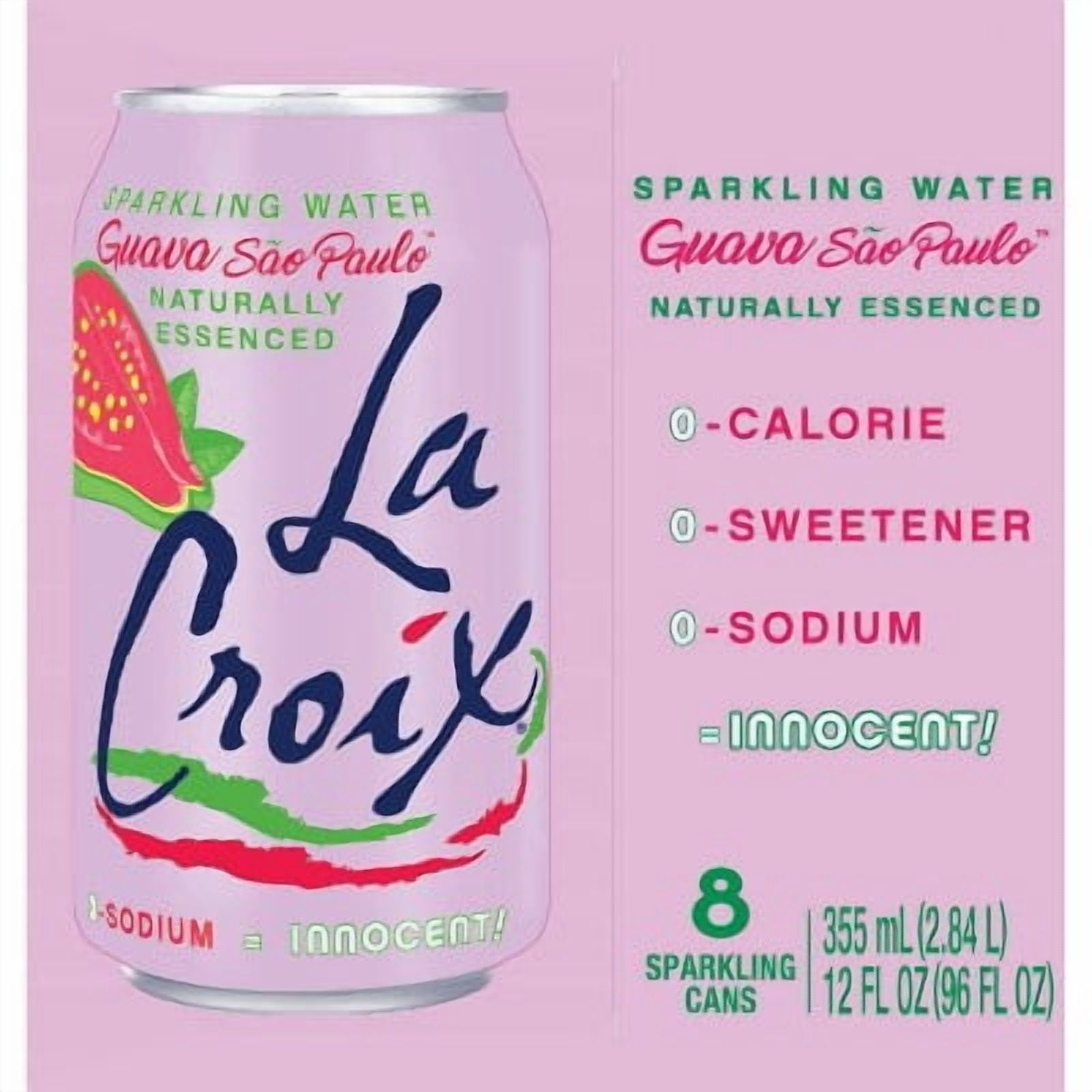 LaCroix Sparkling Water Guava Sao Paulo - 8pk/12 fl oz Cans