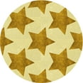 thumbnail image 1 of Ahgly Company Indoor Round Patterned Cinnamon Brown Area Rugs, 3' Round, 1 of 6
