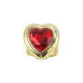 thumbnail image 5 of Unique Bargains 1 Pc Fake Grills Hip Hop Faux Gemstone Teeth Grillz Gold Tone Red, 5 of 6